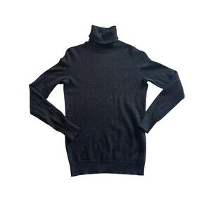 Talbots Women’s 100% Cashmere Black Turtleneck Long Sleeve Sweater Size S
